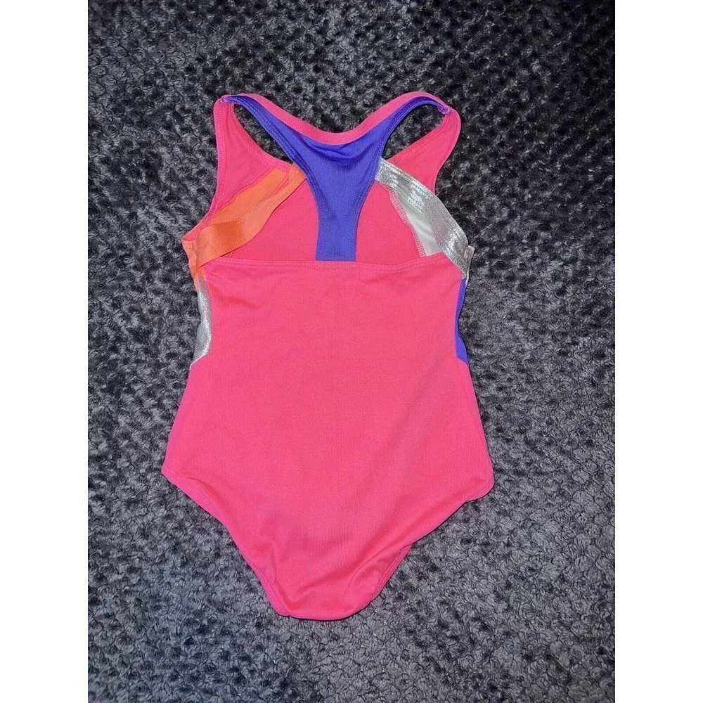 CIRCO Girls Dance Gymnastics Leotard Pink Multicolored Sz XS (4/5)